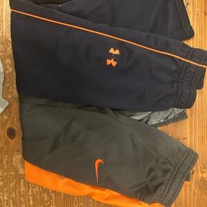 Boys athletic pants Nike and UA size 6